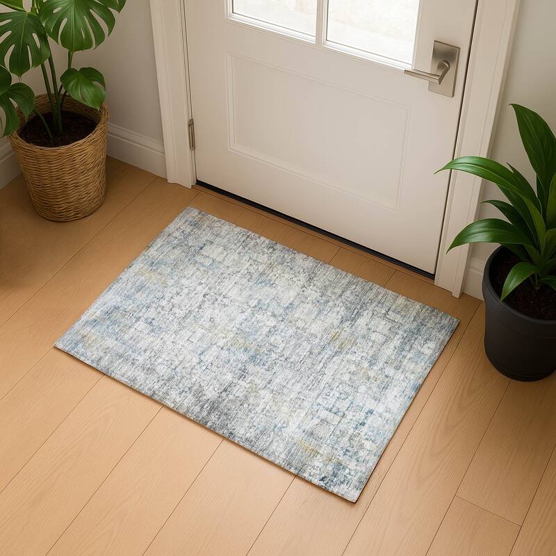 Premium Washable Super Soft Traditional Vintage Mayfield Rug - Linen - 1'8" x 2'6"