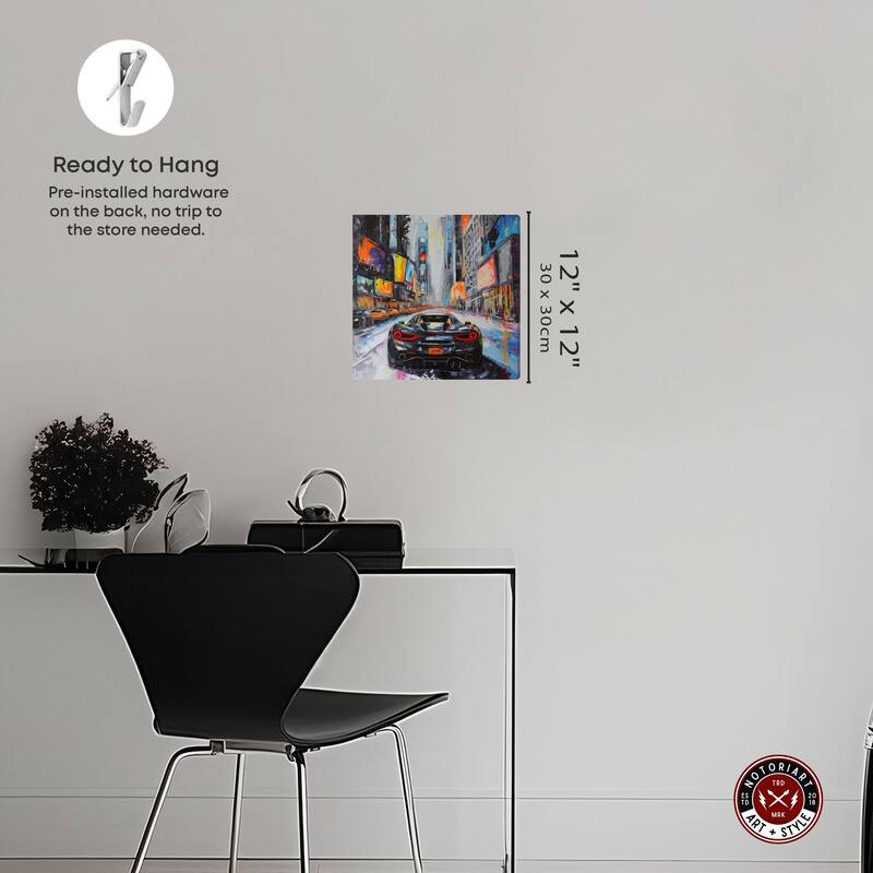 Notoriart Blast The Speakers Gallery Wrapped Car 1 Piece Canvas Wall Art