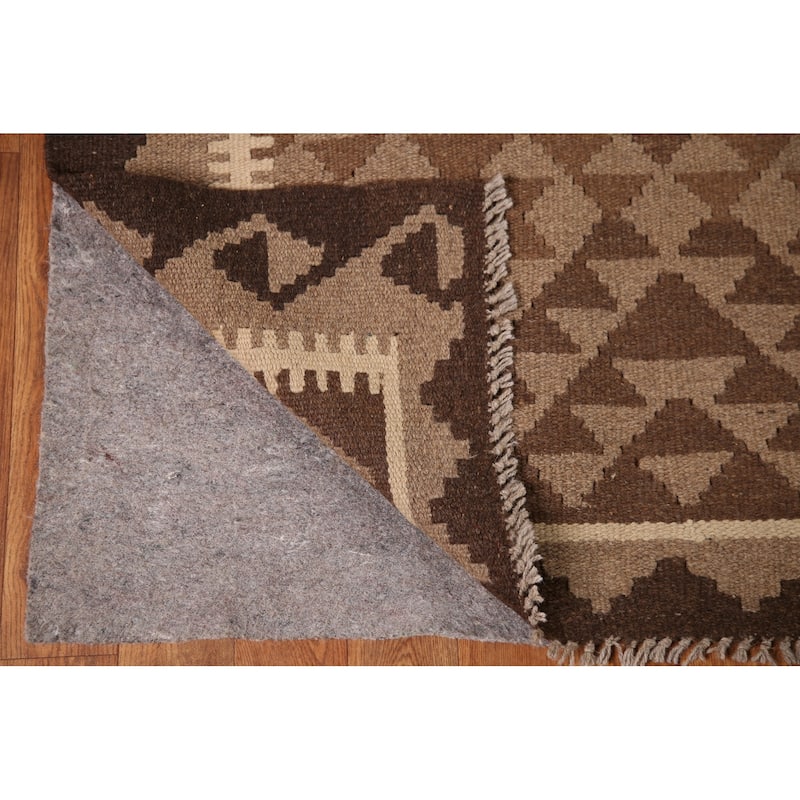 Reversible Kilim Modern Area Rug Flat-weave Wool Carpet - 6'6"x 9'9"