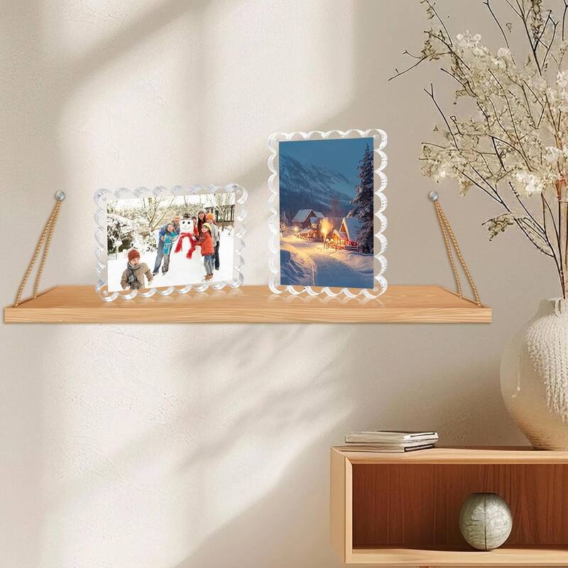 BP4U™ Acrylic Picture Frame, Tabletop Magnetic Freestanding Photo Frames for Hoem/Office Desktop Display
