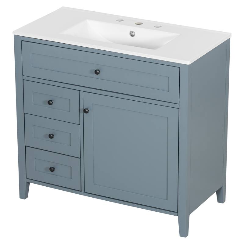 GDFStudio - Adrian Montgomery Modern Freestanding Bathroom Vanity