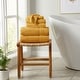 preview thumbnail 12 of 197, Linery & Co. Cotton Diamond Waffle Texture Bath Towels 6 Piece Set - Marigold