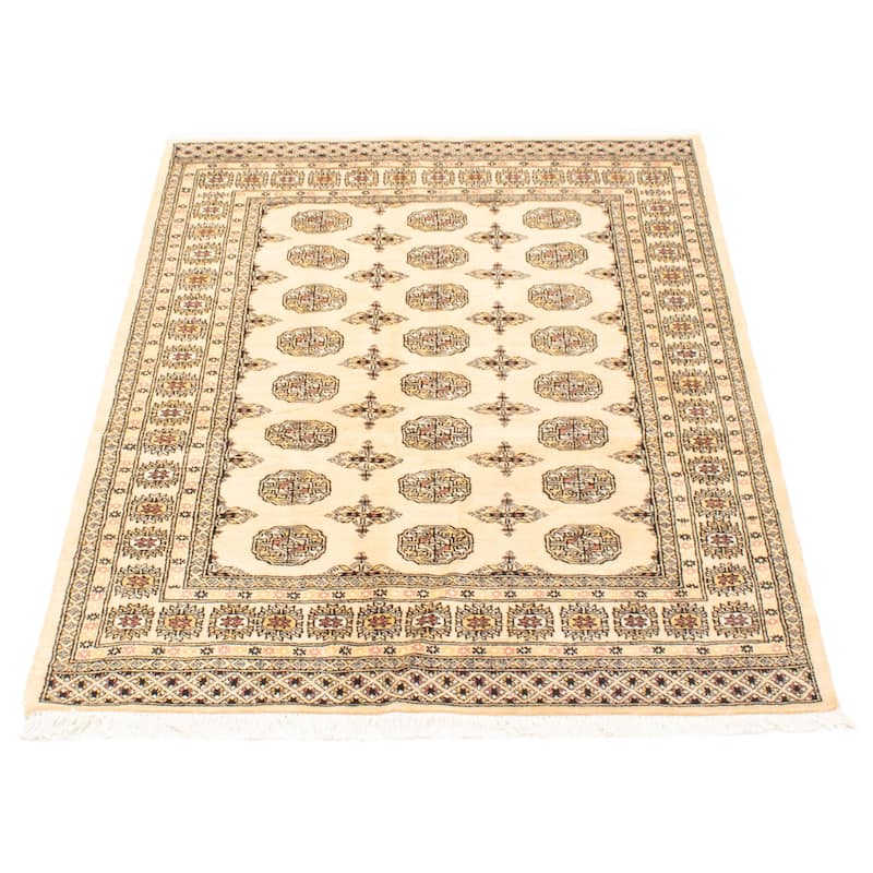 ECARPETGALLERY Hand-knotted Peshawar Bokhara Beige Wool Rug - 4'8 x 6'4