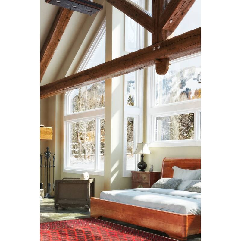 ECARPETGALLERY Hand-knotted Teimani Red Wool Rug - 4'1 x 7'4