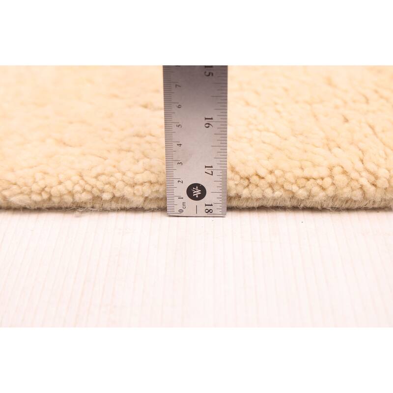 ECARPETGALLERY Hand-knotted Pak Finest Gabbeh Cream Wool Rug - 10'5 x 13'0