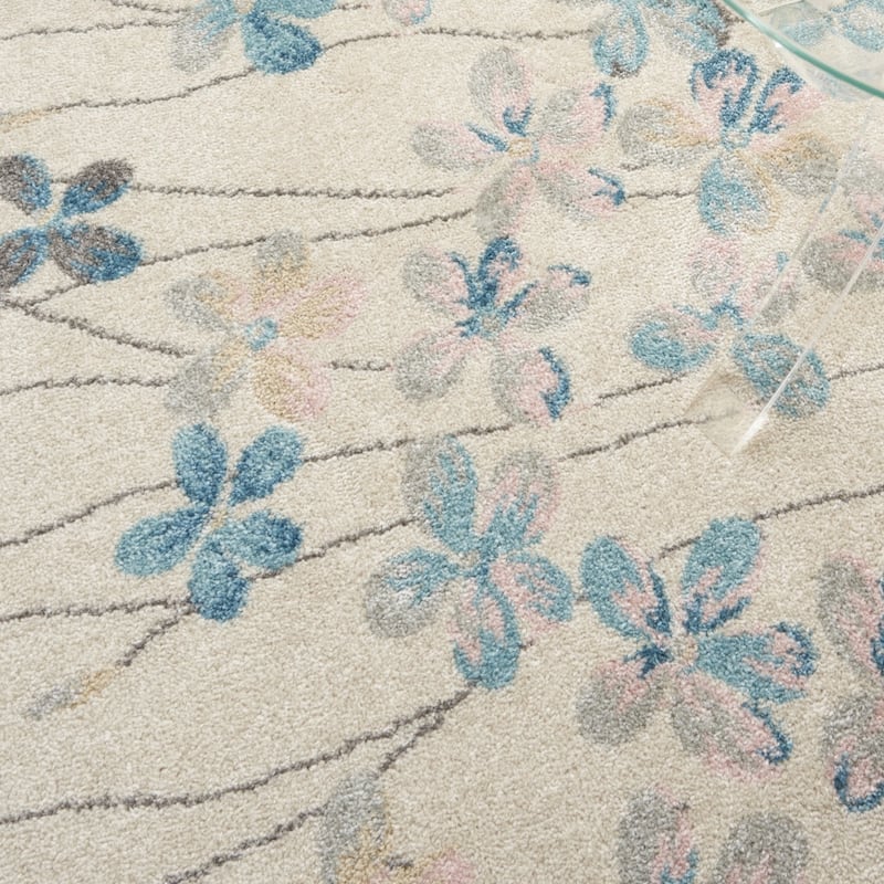 HomeRootsFloral Contemporary Rectangle Area Rug - 108' X '72' X '0.5