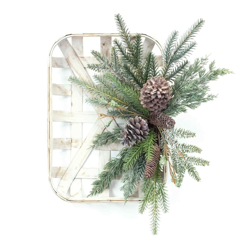 Pine and Pinecone Christmas Wall Hanging Decoration - 20.5"