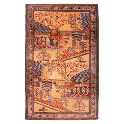 Teimani Brown Rug 2'10" x 4'11" - 2'10 x 4'11