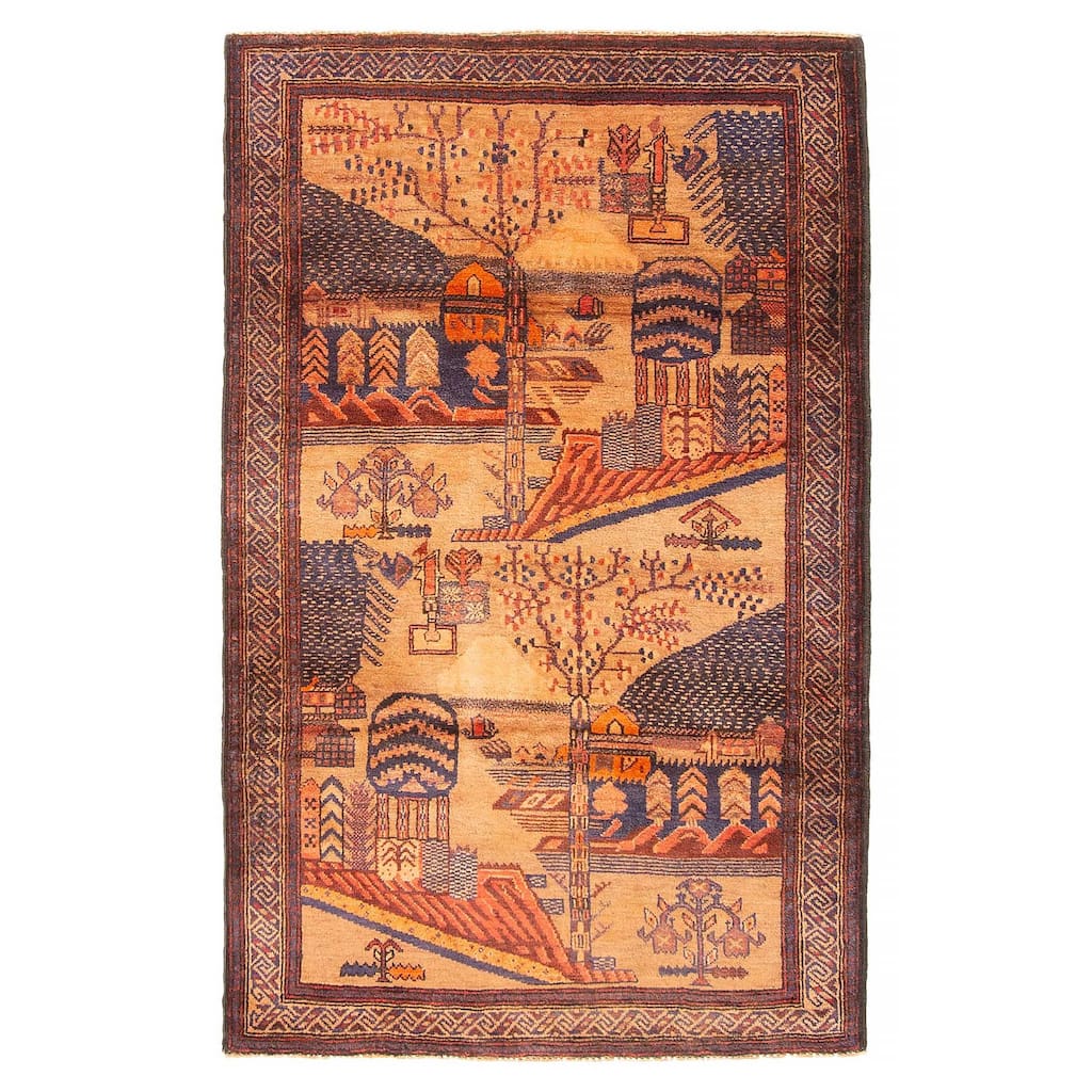 Teimani Brown Rug 2'10" x 4'11" - 2'10 x 4'11