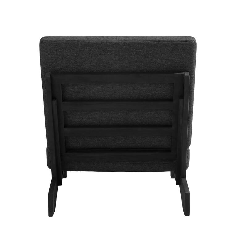Outdoor Teak Wood Waterproof Armless Chair Loveseat with Cushions