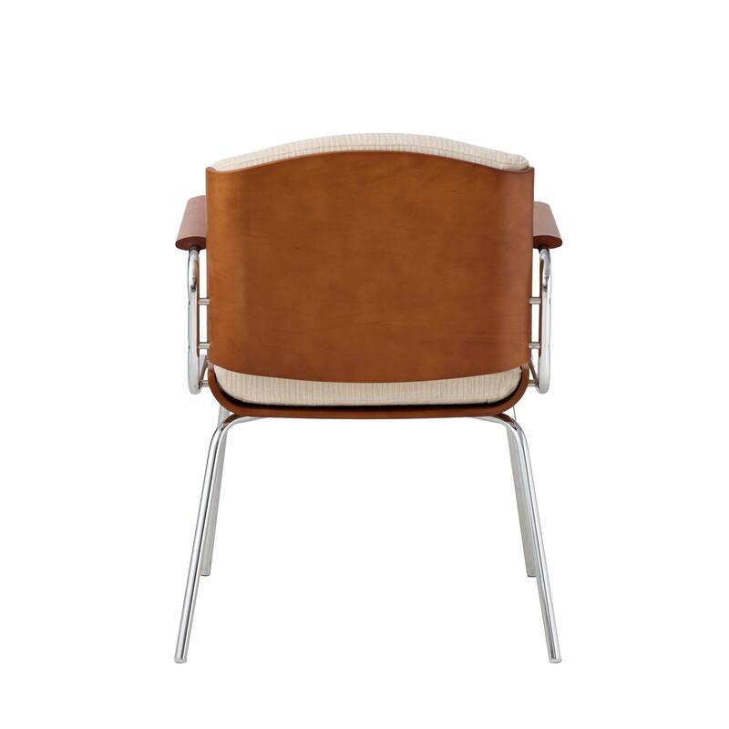 Pasargad Home Nara Armchair, Beige/Brown - W24"xD22"xH32"