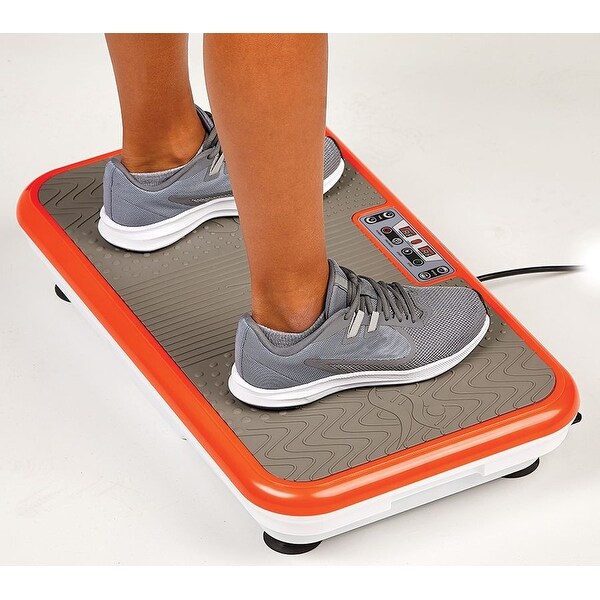 Powerfit vibrating fitness plate with resistance bands 2025