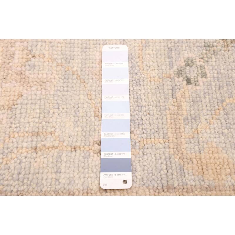 ECARPETGALLERY Hand-knotted Modern Oushak Light Blue Wool Rug - 7'9 x 9'8
