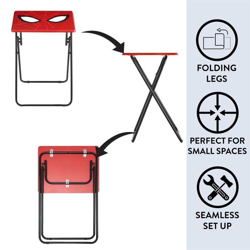 Marvel Spiderman Folding Tray Table,Portable Snack Laptop Table