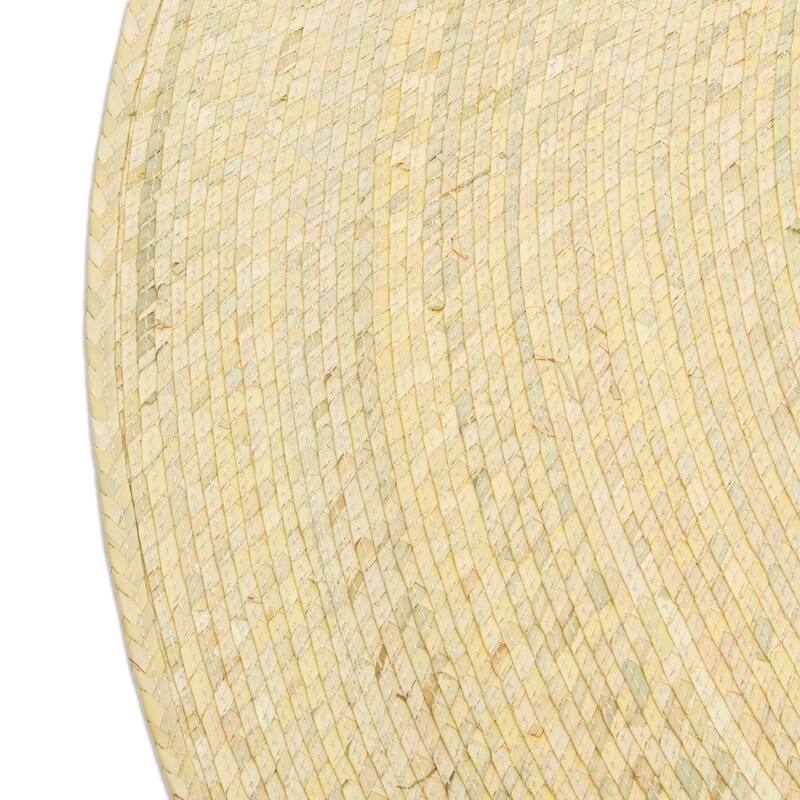 Novica Handmade Single Braided Circles Palm Fiber Floor Mat - 9'3" x 12'3"