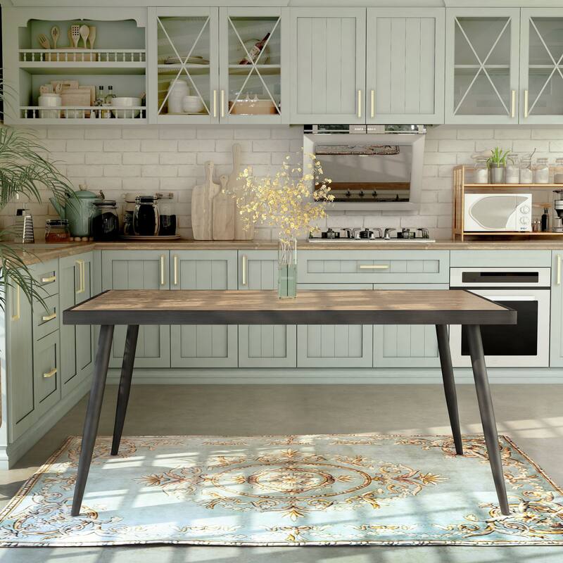 Carson Carrington Bolgheri Mid-Century Dark Brown 64-inch Wood Dining Table