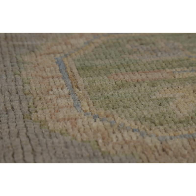 Grey Oushak Turkish Area Rug Handmade Vegetable Dye Wool Carpet - 9'3" x 12'0"