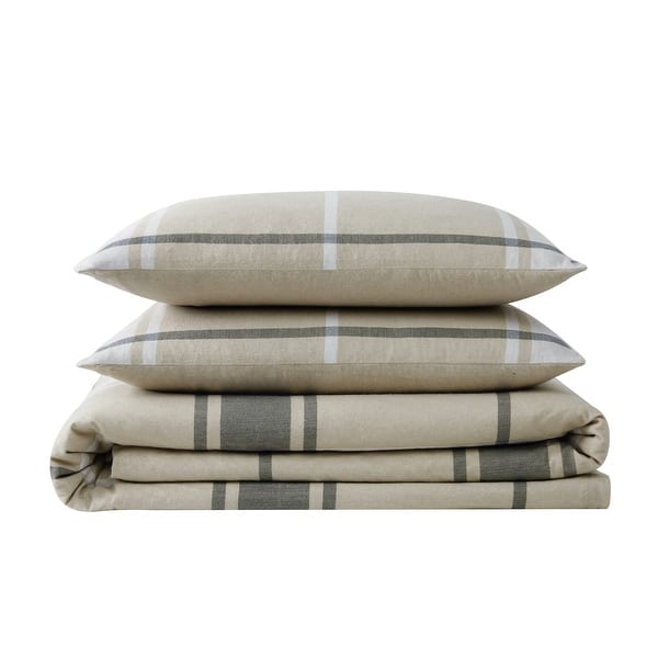 slide 2 of 8, Truly Soft Printed Cotton Flannel Comforter Set Preston Plaid - King
