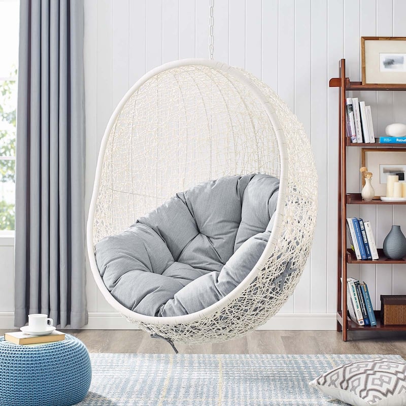 Hide Sunbrella Fabric Swing Outdoor Patio Lounge Chair without Stand