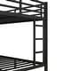 preview thumbnail 7 of 9, Full XL over King Size Metal Bunk Bed with Fence, Ladder, and Noise-Reducing Design