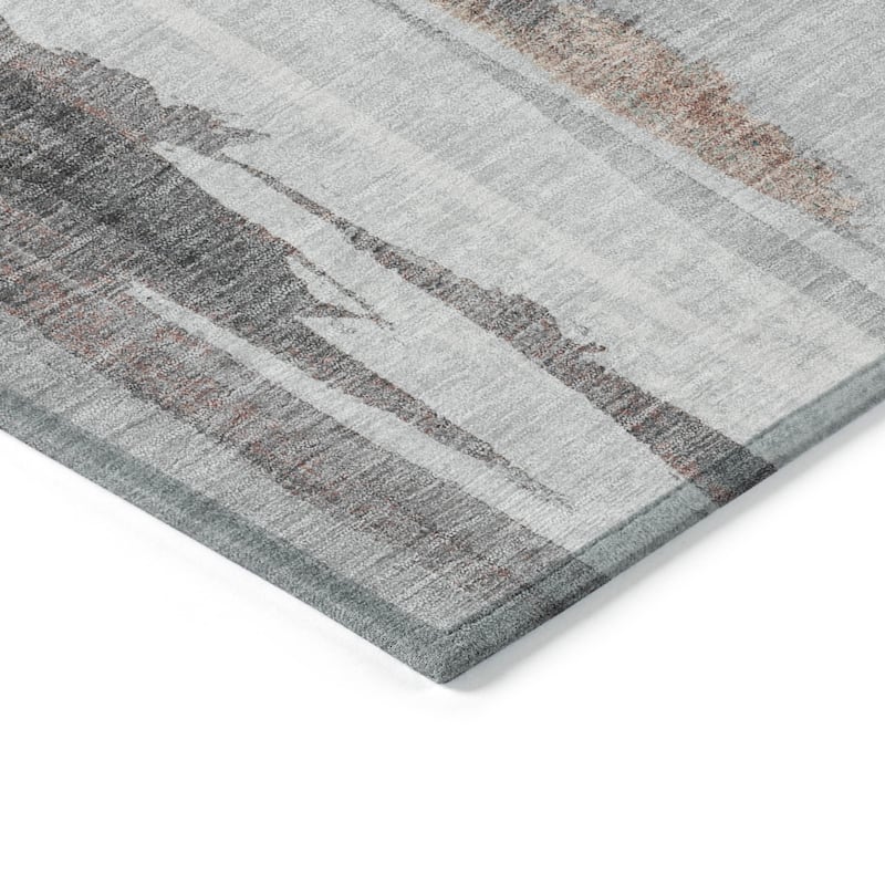 HomeRoots Abstract Transitional Rectangle Outdoor Rug