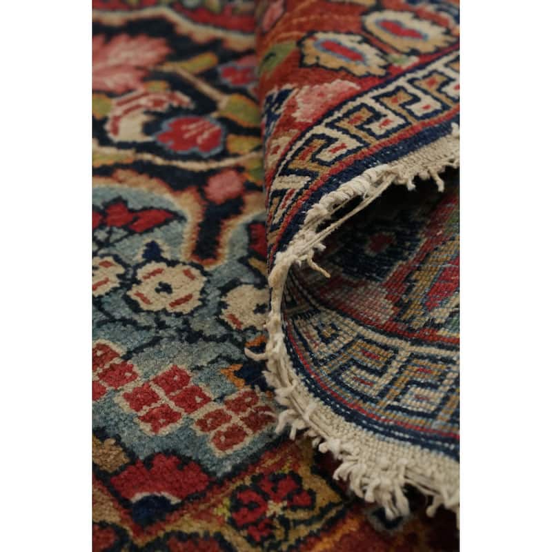 Hand Knotted Oriental 100% Wool Carpet Traditional Floral Oranges & Rust Mahal Area Rug - 6' 6'' X 4' 5''