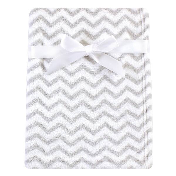 slide 1 of 1, Luvable Friends Baby Coral Fleece Blanket, Gray Chevron, One Size - Gray Chevron - One Size Gray Chevron - One Size