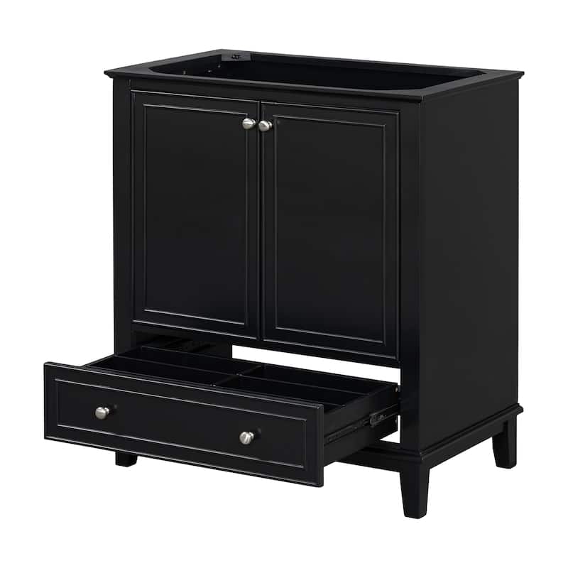 GDFStudio - Avalon 30-Inch Bathroom Vanity Base Cabinet, Multi-functional Cabinet, Solid Wood & MDF Board, Painted Finish