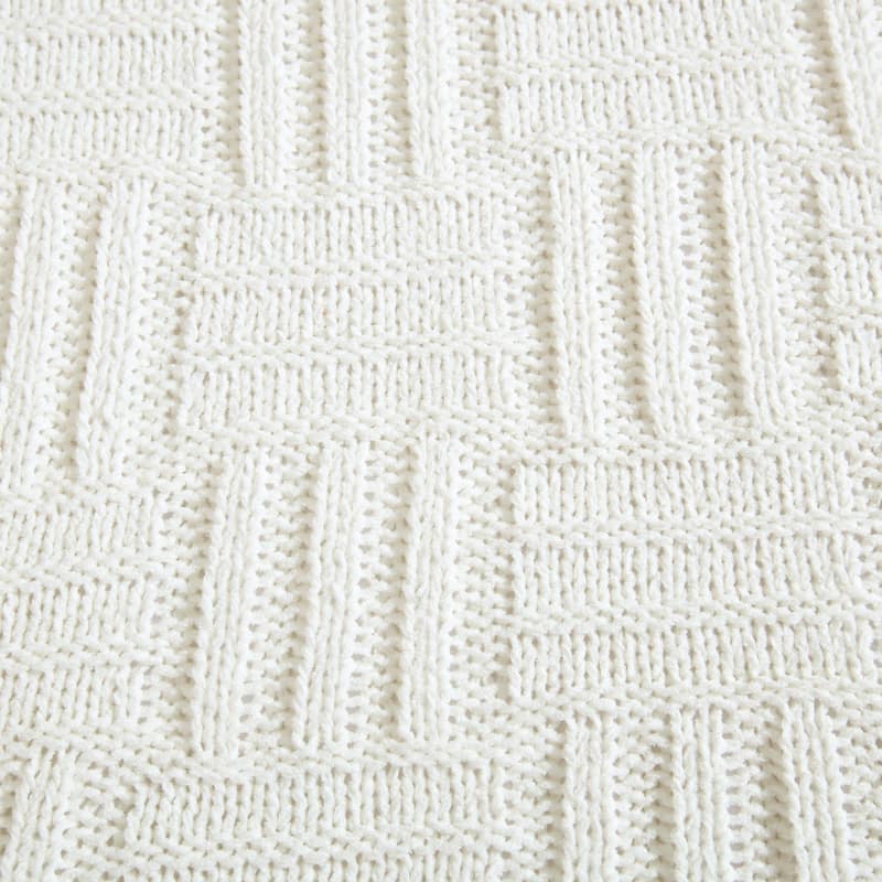 Tommy Bahama Chain Basket Solid Reversible Throw Blanket