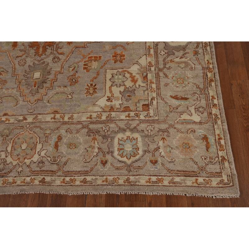 Vegetable Dye Oushak Turkish Area Rug Handmade Oriental Wool Carpet - 6'0"x 9'0"