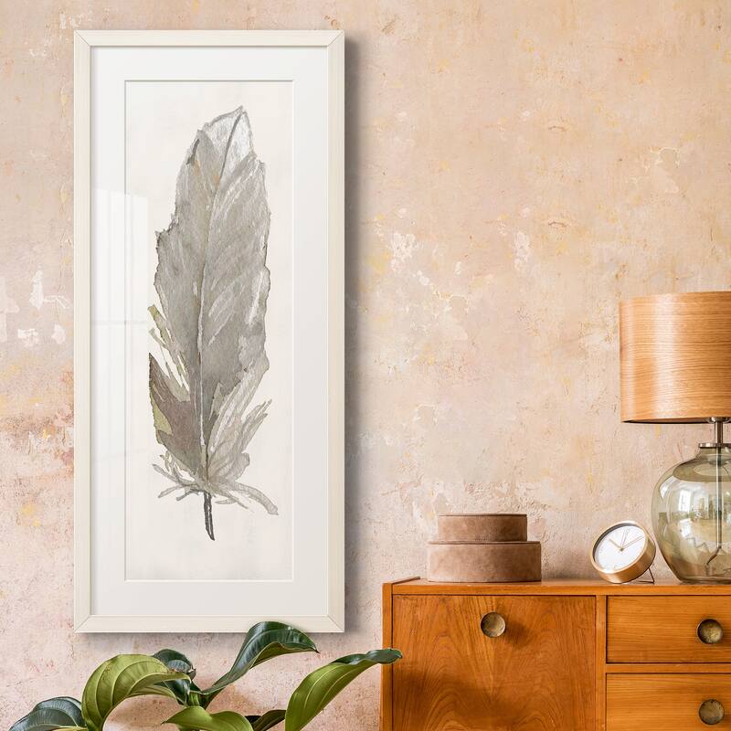 Neutral Feather III-Premium Gallery Framed Print