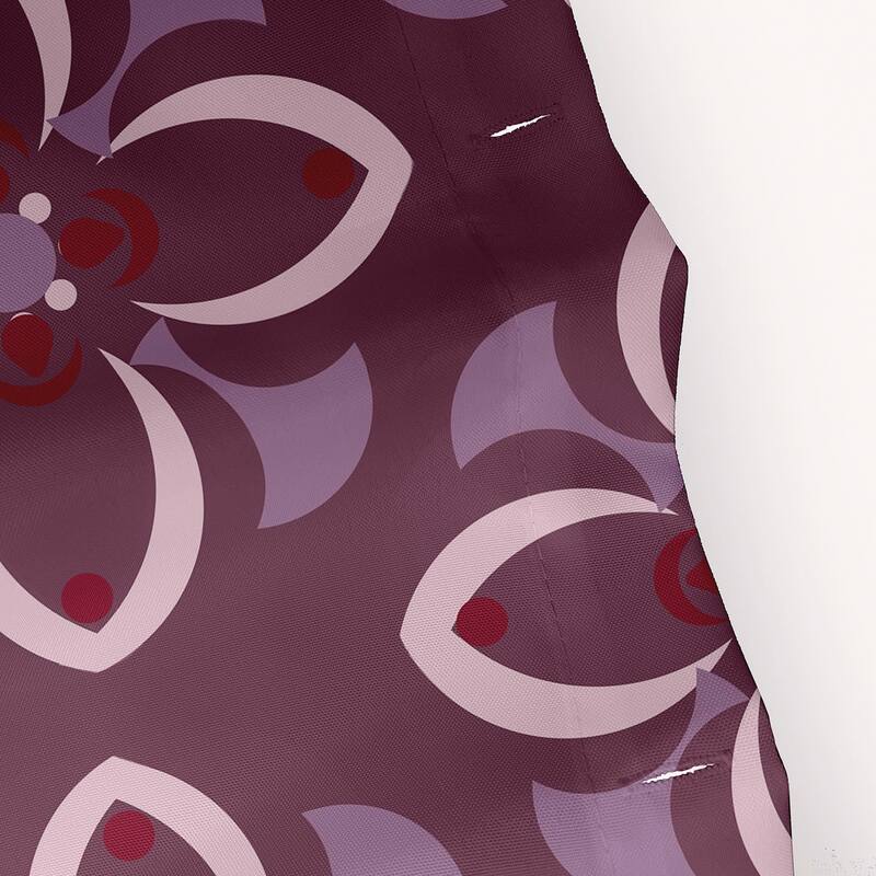 Geometric Floral Pattern Shower Curtain