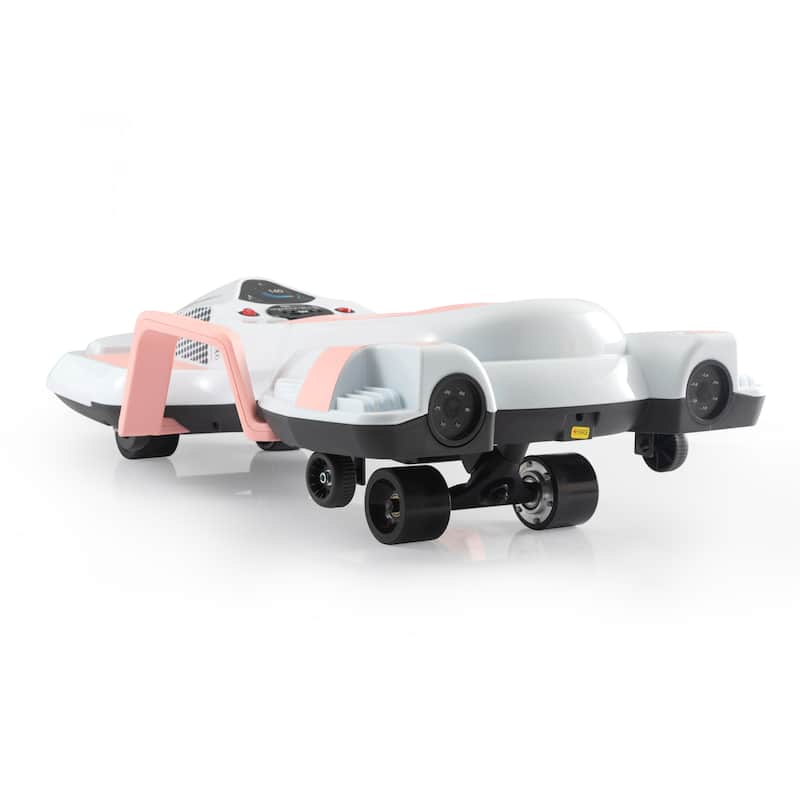 Electric Kids Racing Car with Lights and Music, 18V Battery Powered Ride-On Toy for Boys & Girls Ages 6+