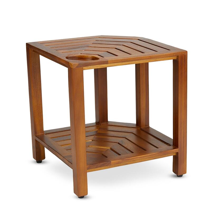 TeakCraft TeakCraft The RA, Teak Corner Shower Bench