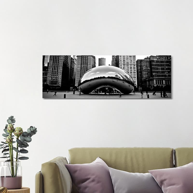 iCanvas "Chicago Panoramic Skyline Cityscape (Bean)" by Unknown Artist Canvas Print - 16x48x1.5