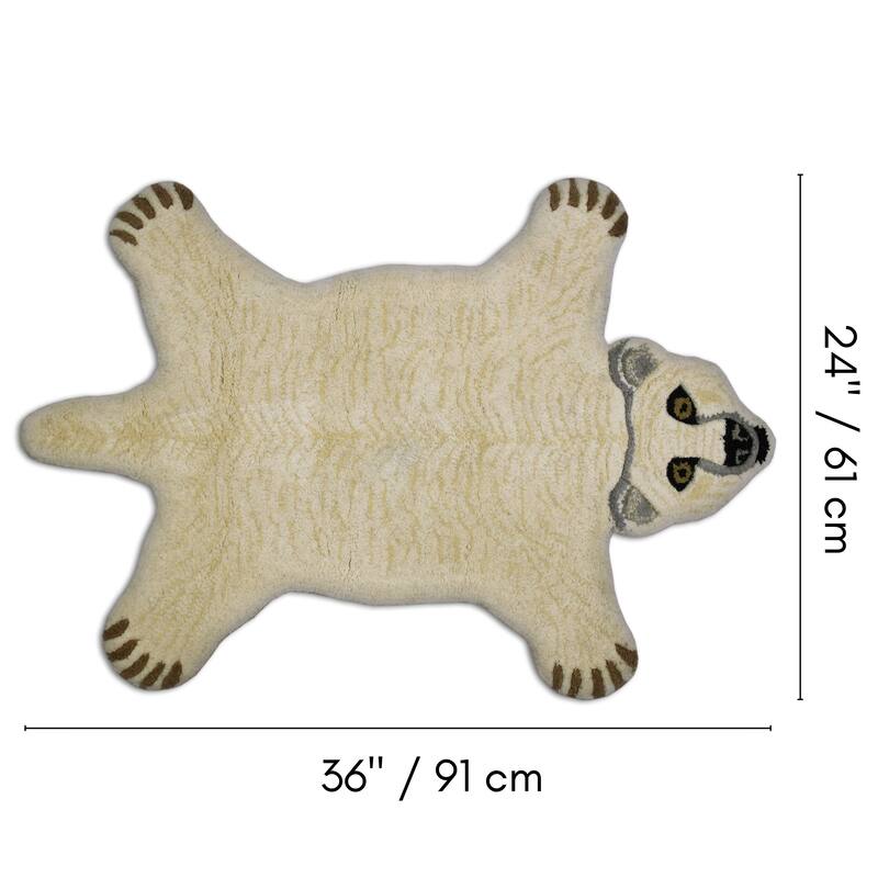 Fabstyles Animal Wool Printed Area Rag Rug Living Room, Hallway