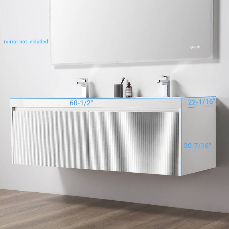 Floating Bathroom Vanity with Sink, Wall Mounted Vanity