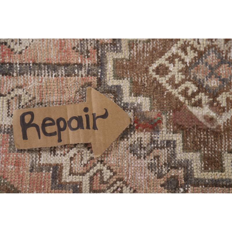 Hand Knotted Oriental 100% Wool Carpet Traditional Geometric Pink Balouch Area Rug - 7' 8'' X 4' 1''