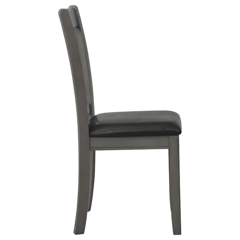 Wooden Lattice Back Side Chairs,Dining Chair (Set of 2)