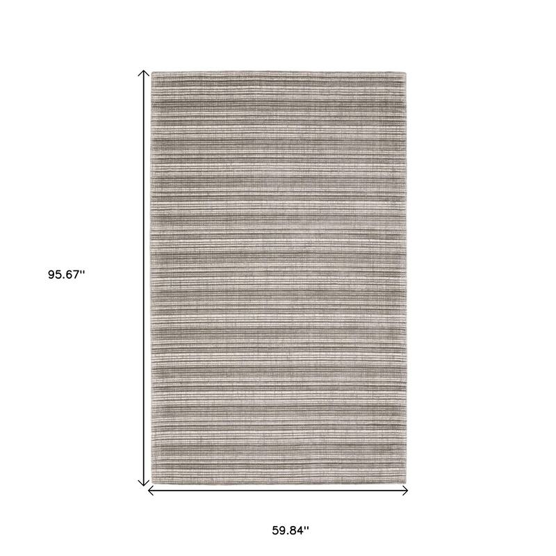 HomeRoots Striped Industrial Rectangle Area Rug