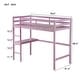 preview thumbnail 7 of 16, Twin High Loft Bed with Safety Guardrail,Built-in desk,Ladder