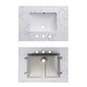 preview thumbnail 29 of 28, PROOX Bath Vanity Cultured Marble Counter Top Rectangle Porcelian Sink