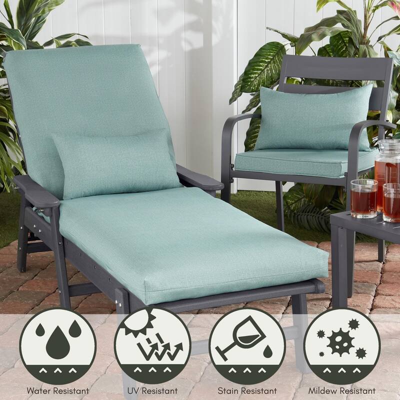 Greendale Home Fashions Outdoor Chaise Cushion (Cushion Only)