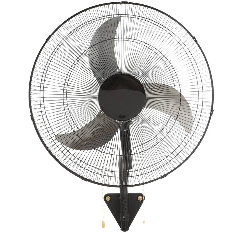 Wall Mount Fan, 20 Inch, 3-speed High Velocity Max, 4650 CFM Oscillating Industrial Wall Fan, Commercial for Warehouse - Black