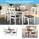 preview thumbnail 29 of 37, Roomfitters 5-Piece Dining Table Set, Rectangular Wood Kitchen Table and 4 X-back Chairs, Transitional Style
