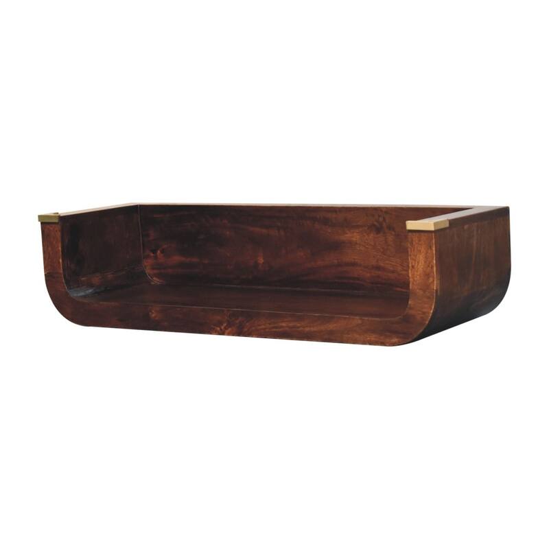 Artisan Furniture Solid Wood Indira California Walnut Floating Console Table