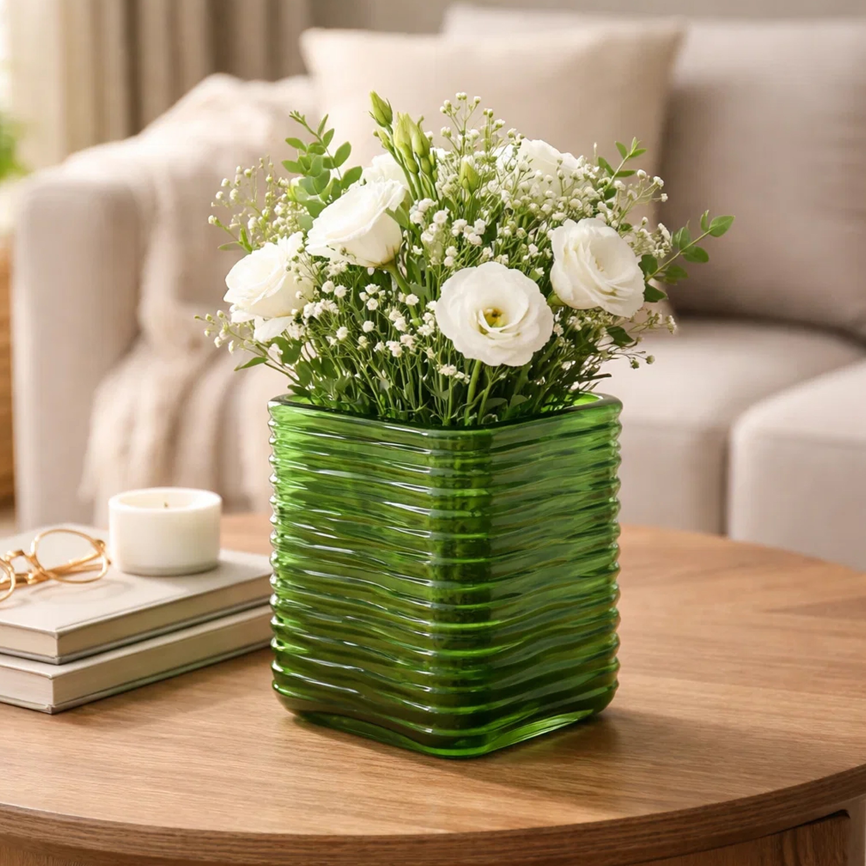 Decorative-Vase,-Square-Shaped