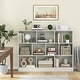 preview thumbnail 1 of 21, 41 inches Wooden Toy Storage Organizer with 10 Cubes for Classroom Daycare Nursery Kindergarten - 55" x 9.5" x 41" (L x W x H) White