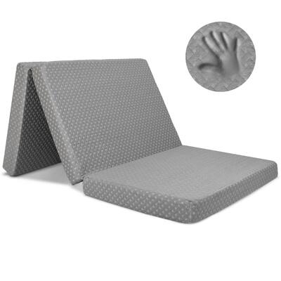 Milliard Premium Folding Mattress, Memory Foam Tri Fold with Waterproof Washable Cover, Single Size (75"x25"x4)