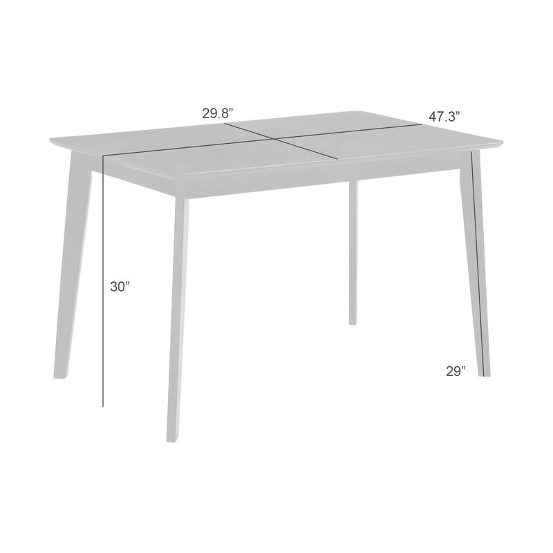 Gina Modern Walnut Wood 47 in. Flared Base Dining Table - Seats 4